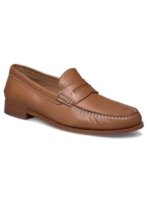 J & M Collection Baldwin Penny in Cognac Sheepskin