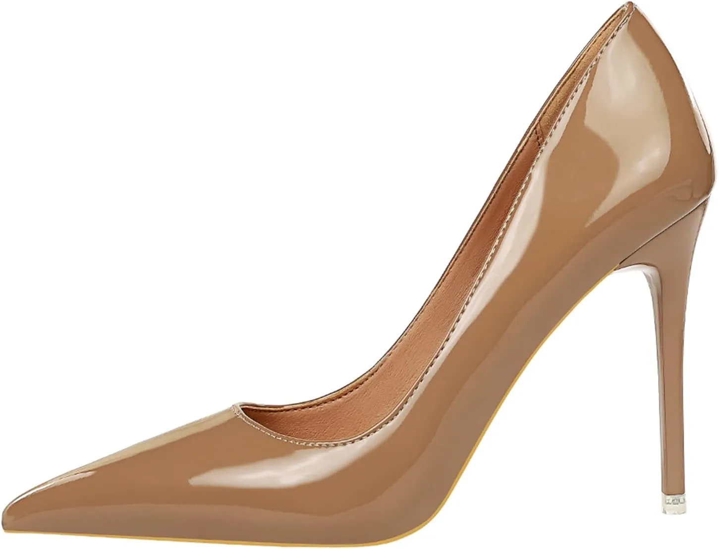 Yolkomo Women's Pointed Toe Pumps High Heel Stilettos Slip-on Rhinestone Sequin Pumps